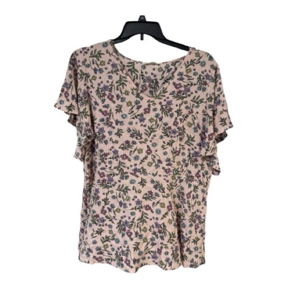 First Love Cream Peplum Floral Blouse